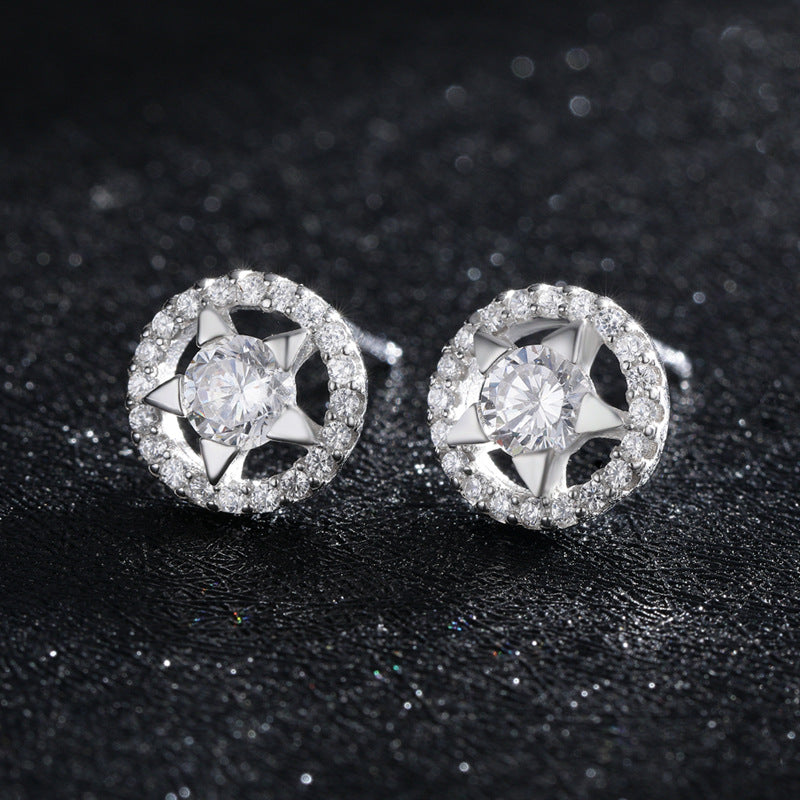 Starlight Sterling Silver Zircon Earrings