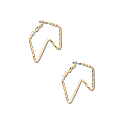 Lightning Strike Geometric Metal Earrings - Vienna Verve Collection