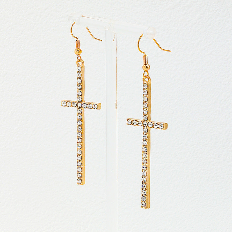 Chic Metal Cross Earrings - Vienna Verve Collection