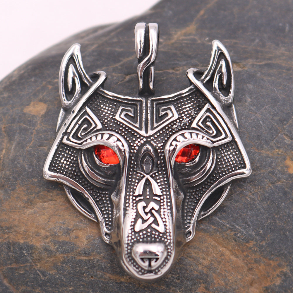 Mystical Viking Wolf Necklace with Celtic Touch