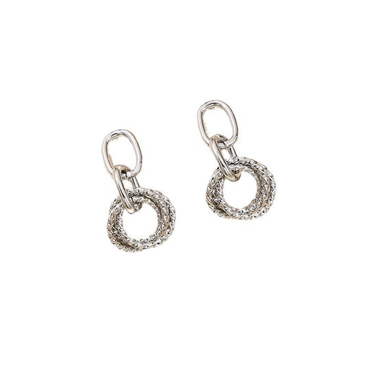 Stylish French Minimalist Metal Earrings for Women