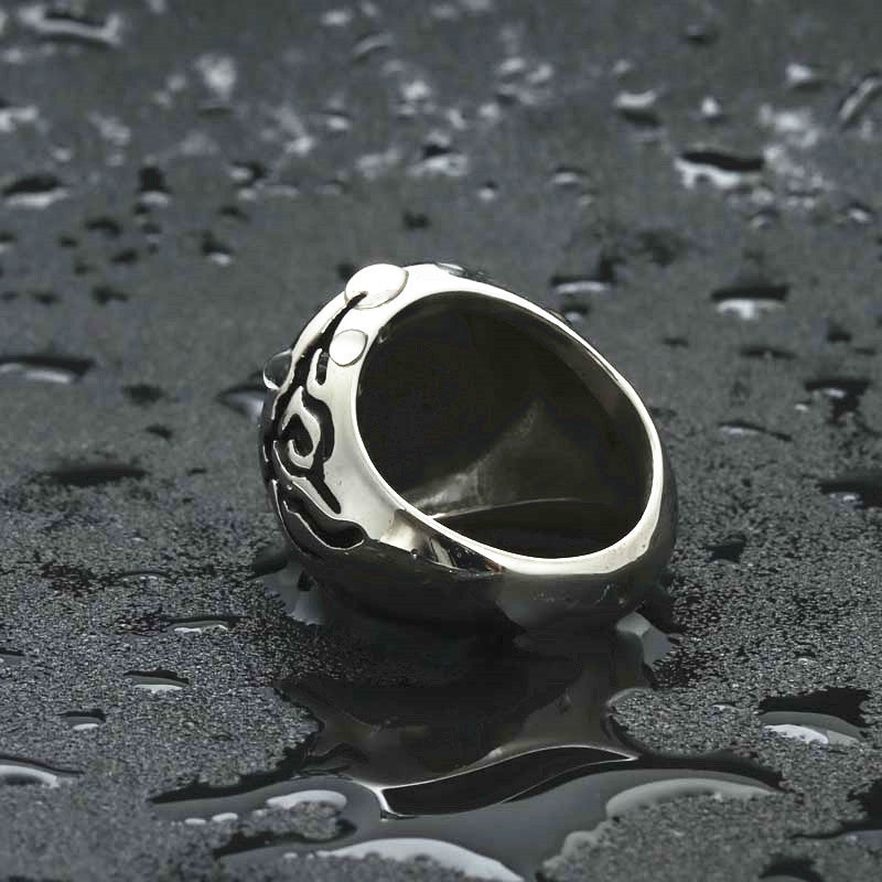 Titanium Steel Retro Cross Ring for Men - Edgy Punk Jewelry Direct from Manufacturer