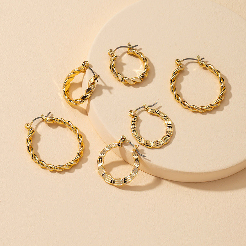 Metallic Trio Earring Set - Vienna Verve Collection by Planderful