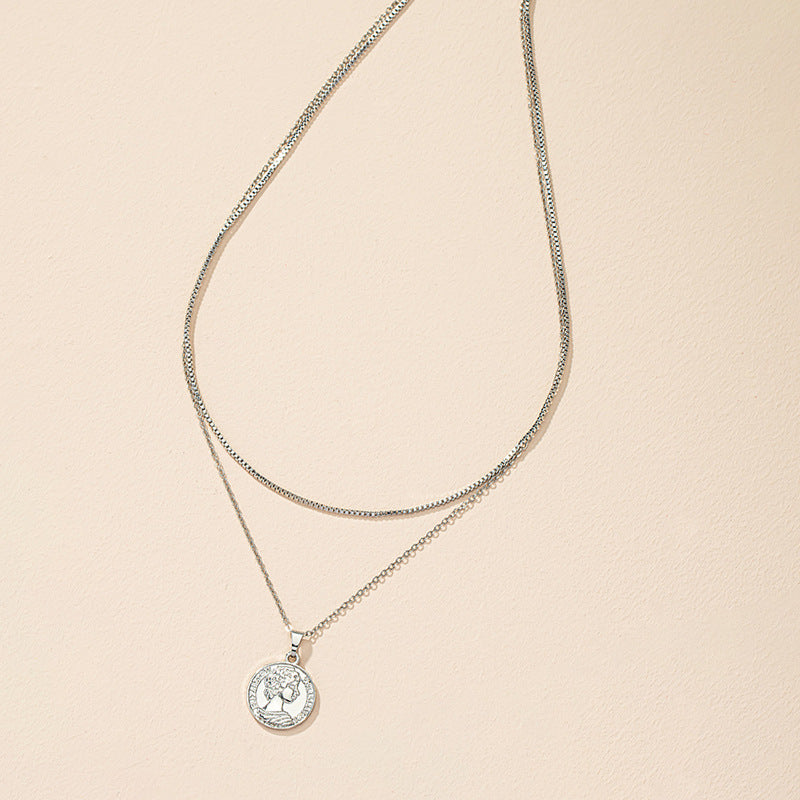 Chic Double Layer Pendant Necklace - Vienna Verve Collection