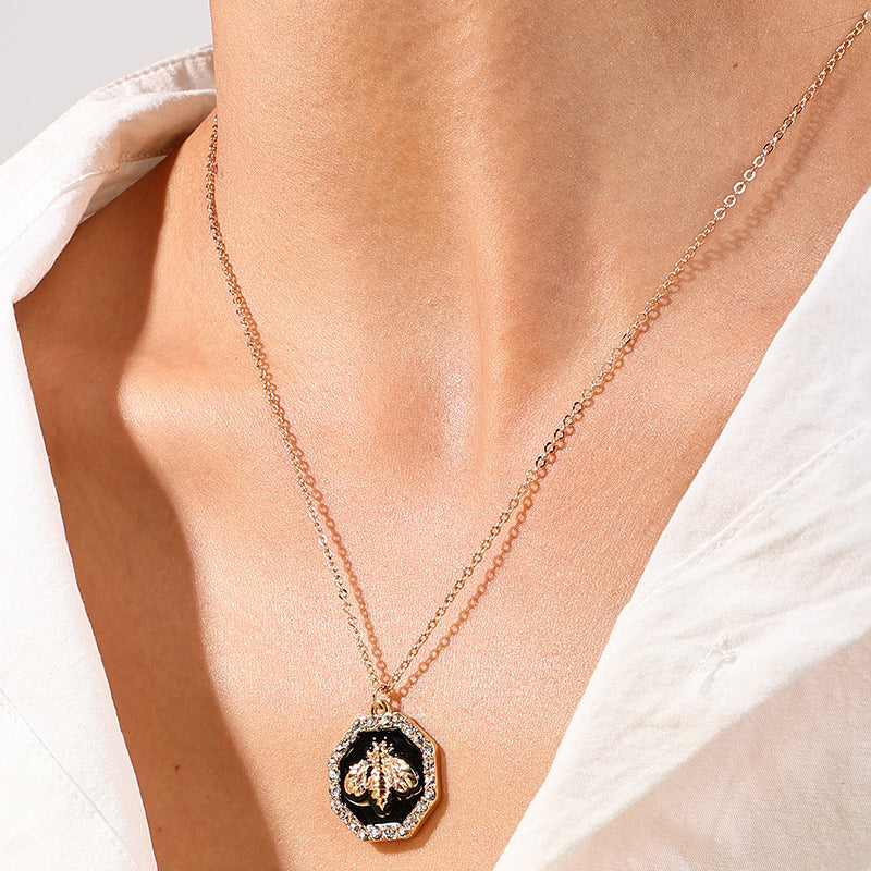 Elegant Bee Queen Necklace and Ring Set - Vienna Verve Collection by Planderful