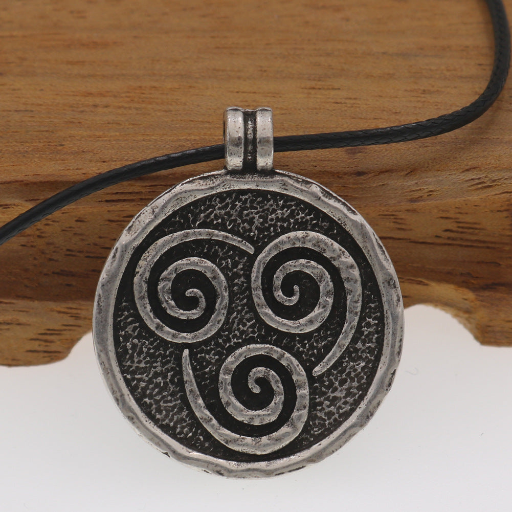 Ancient Mandala Flower Necklace with Zen Yoga Amulet Pendant