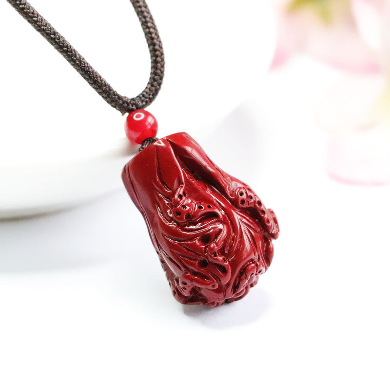 Cinnabar Pendant Purple Gold Sand Cabbage Pendant