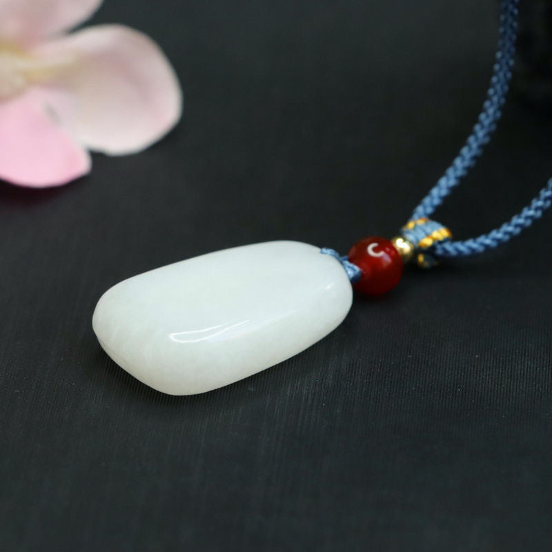 White Jade Fortune Necklace from Planderful Collection