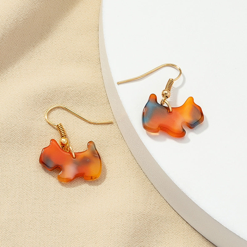 Playful Feline Asymmetric Earrings - Retro Design with a Twist