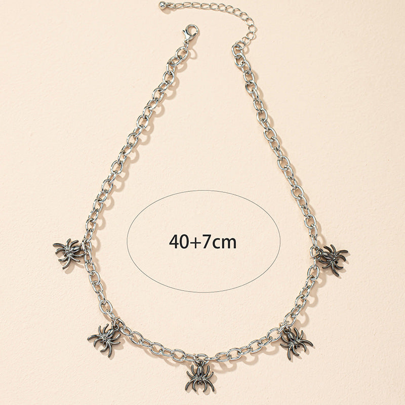 Spider Web Hip Hop Style Chunky Chain Necklace with Personalized Design