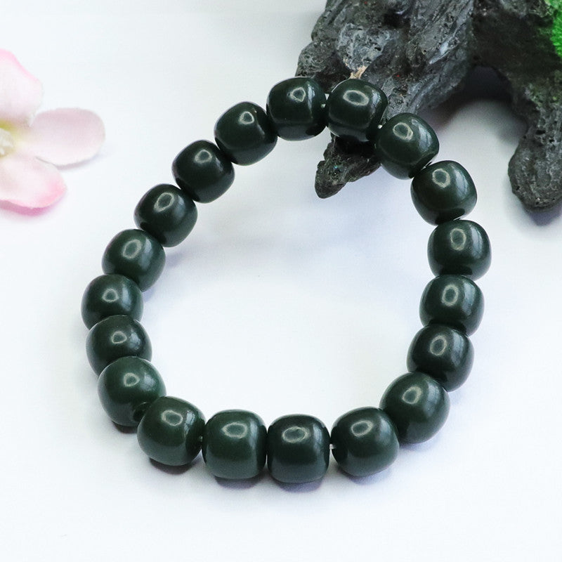 Handcrafted Sterling Silver Jade Bracelet