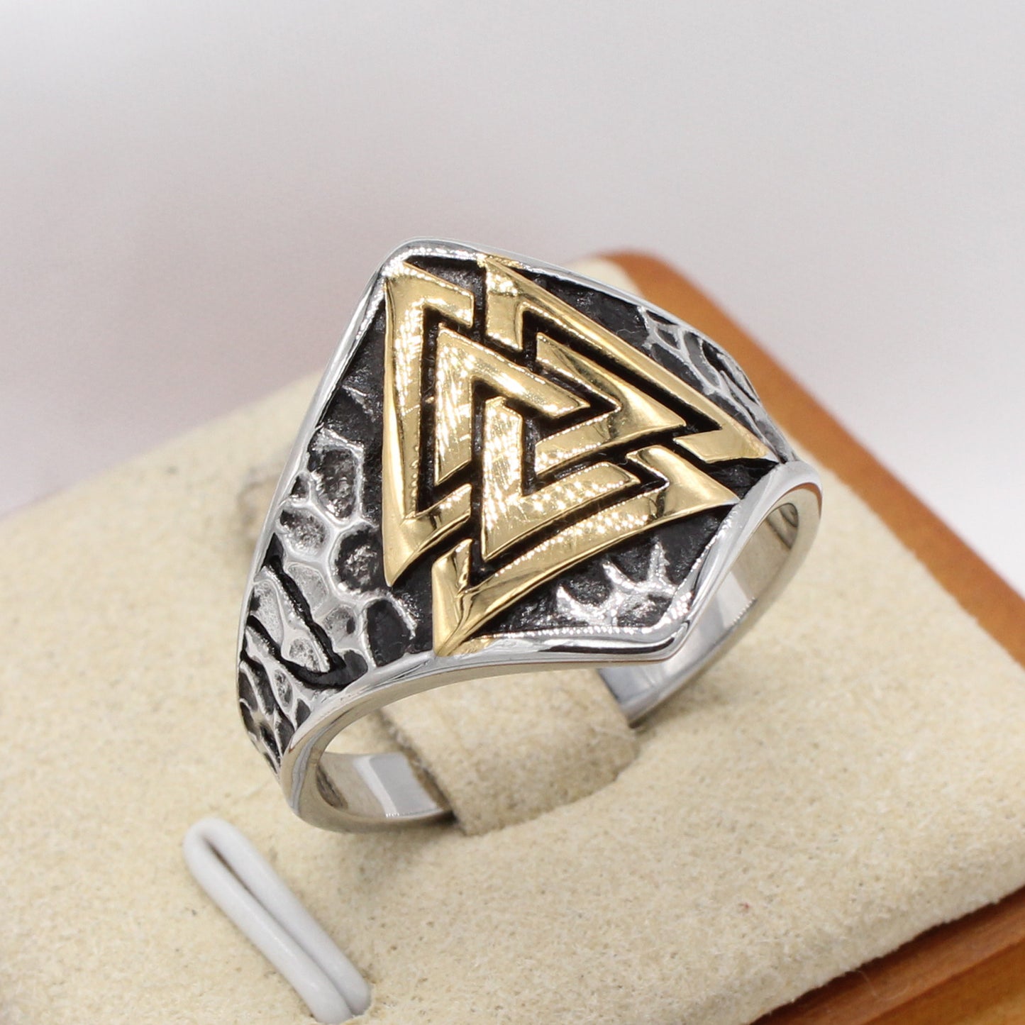 Personalized Retro Viking Titanium Steel Ring for Men - Wholesale European and American Jewelry