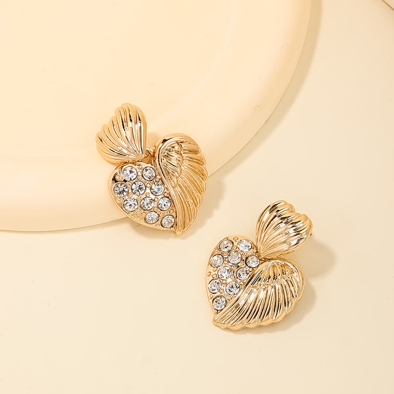 Heart Shaped Metal Earrings - Vienna Verve Collection