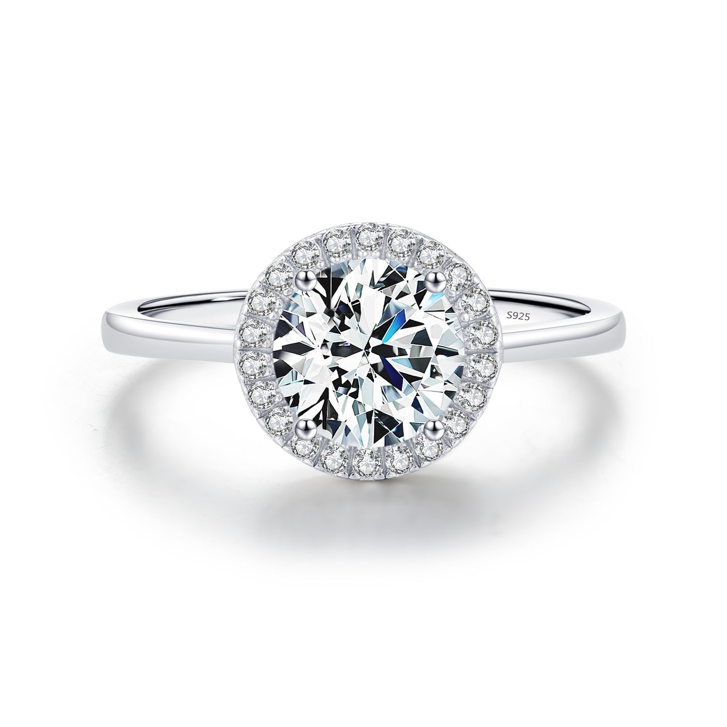 Sparkling Zircon Sterling Silver Elegance Ring