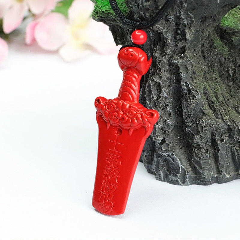 Vermilion Sand Pendant Red Sand Tiger Head Sword Pendant