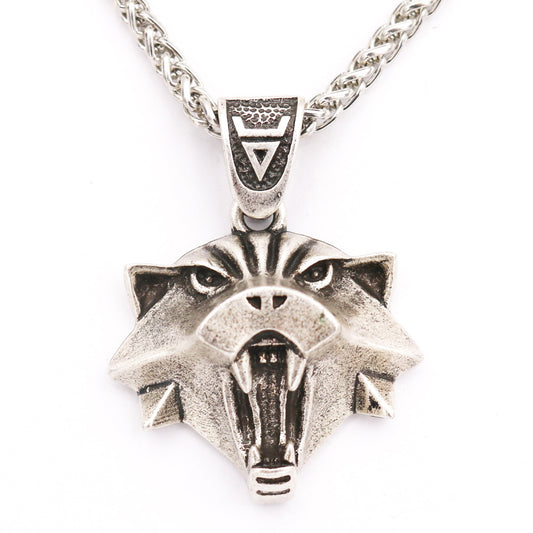 Norse Legacy Viking Wolf Metal Necklace with BSK Chain - Men's Wear