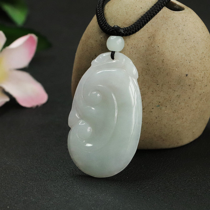 Fortune's Favor Sterling Silver Jade Pendant