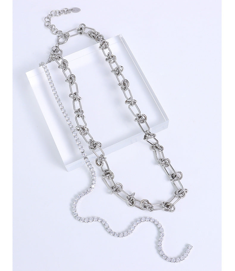 Elegant Tassel Zircon Clavicle Chain Necklace