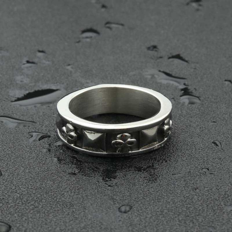 Titanium Steel Skull Ring - Retro Punk Ghost Head Jewelry for Men