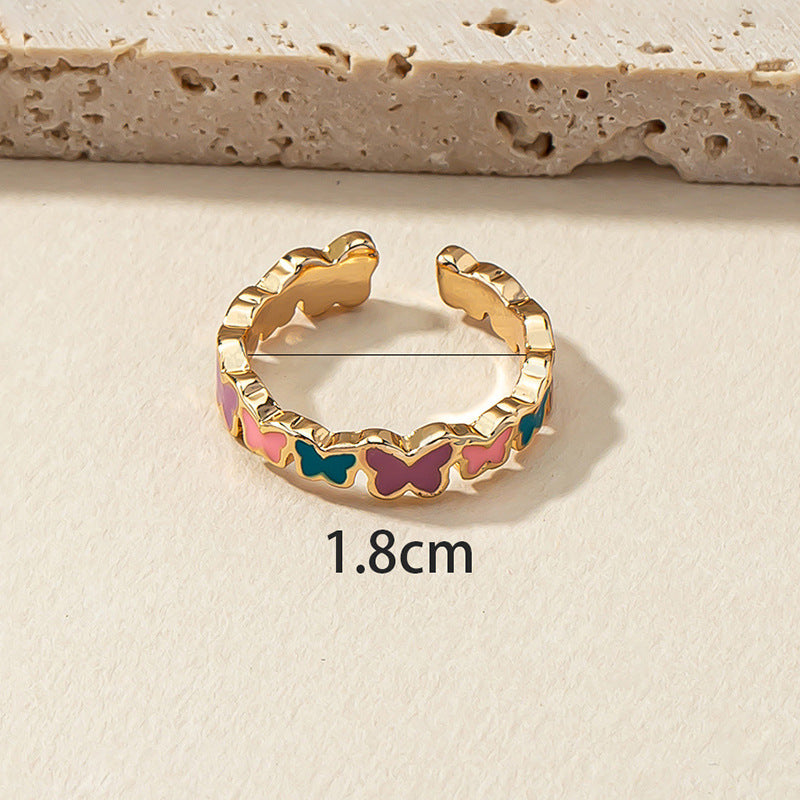 Mori Butterfly Charm Ring - Japanese & Korean Fusion Statement Jewelry