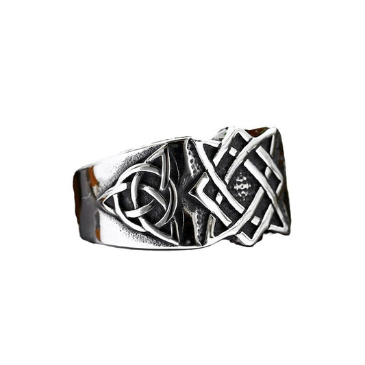 Nordic Viking Celtic Knot Titanium Steel Ring for Men - Wholesale Stainless Steel Jewelry