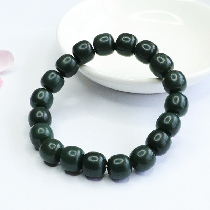 Handcrafted Sterling Silver Jade Bracelet