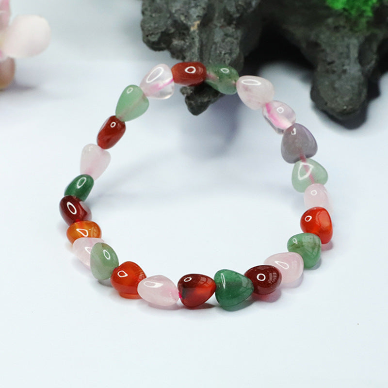 Vibrant Love Agate Chalcedony Crystal Bracelet for Women