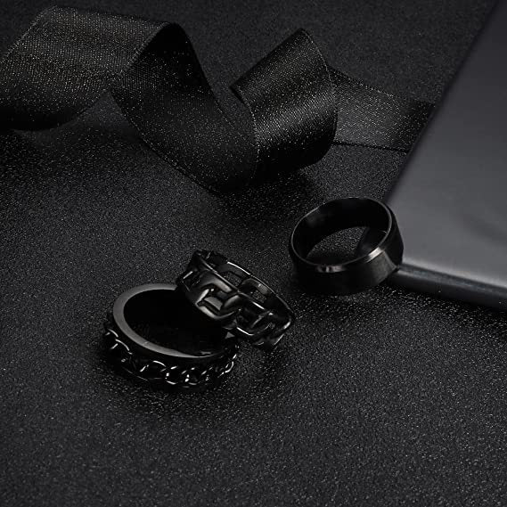 Sleek Titanium Steel Chain Ring for Stylish Men