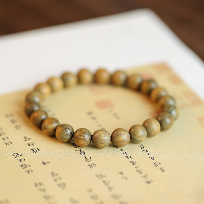 Tranquil Green Sandalwood Buddha Bead Bracelet for Couples and Individuals