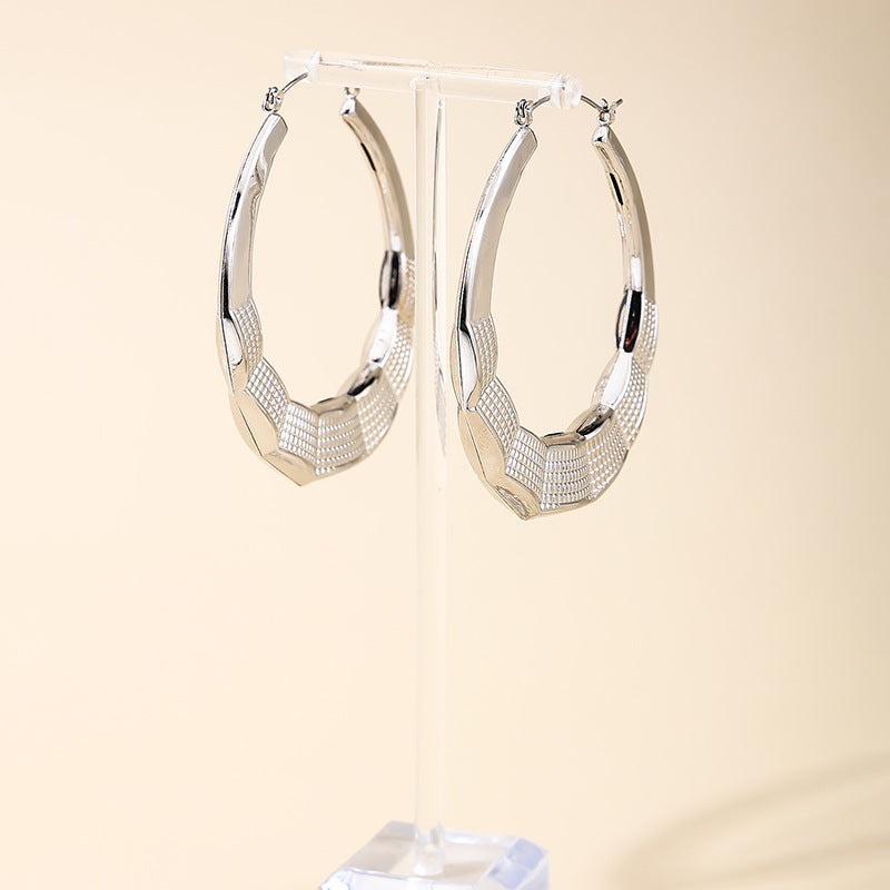 Exaggerated Geometry Circle Earrings - Vienna Verve Collection