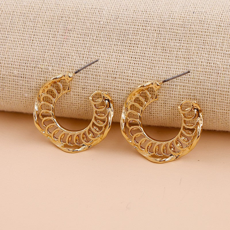 European and American Wholesale: Stylish Hollow Alloy Earrings Set, Introducing Vienna Verve Collection