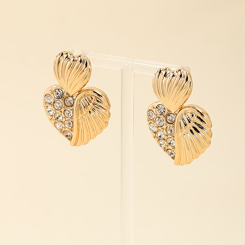 Heart Shaped Metal Earrings - Vienna Verve Collection