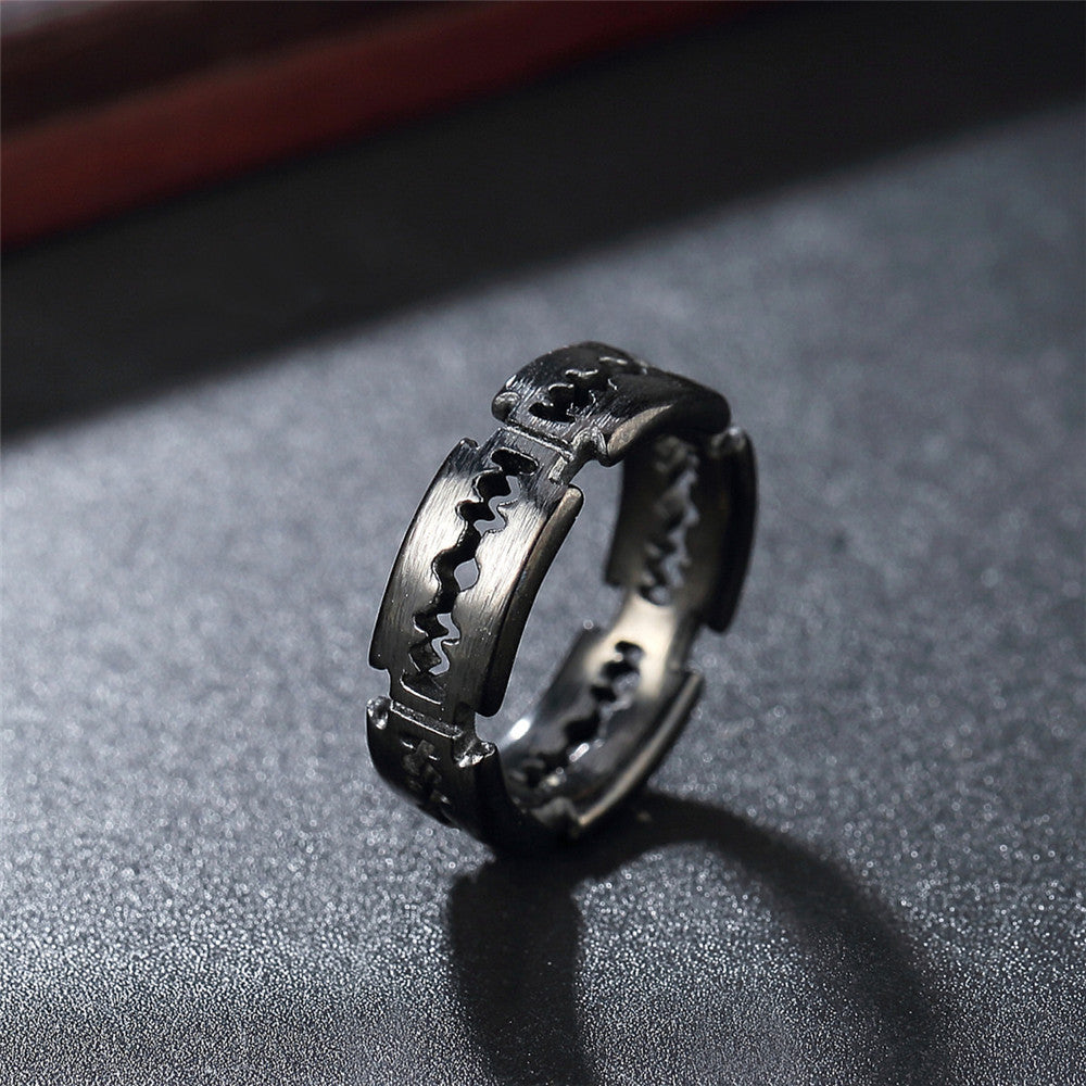 Trendy Titanium Steel Ring from Planderful Collection