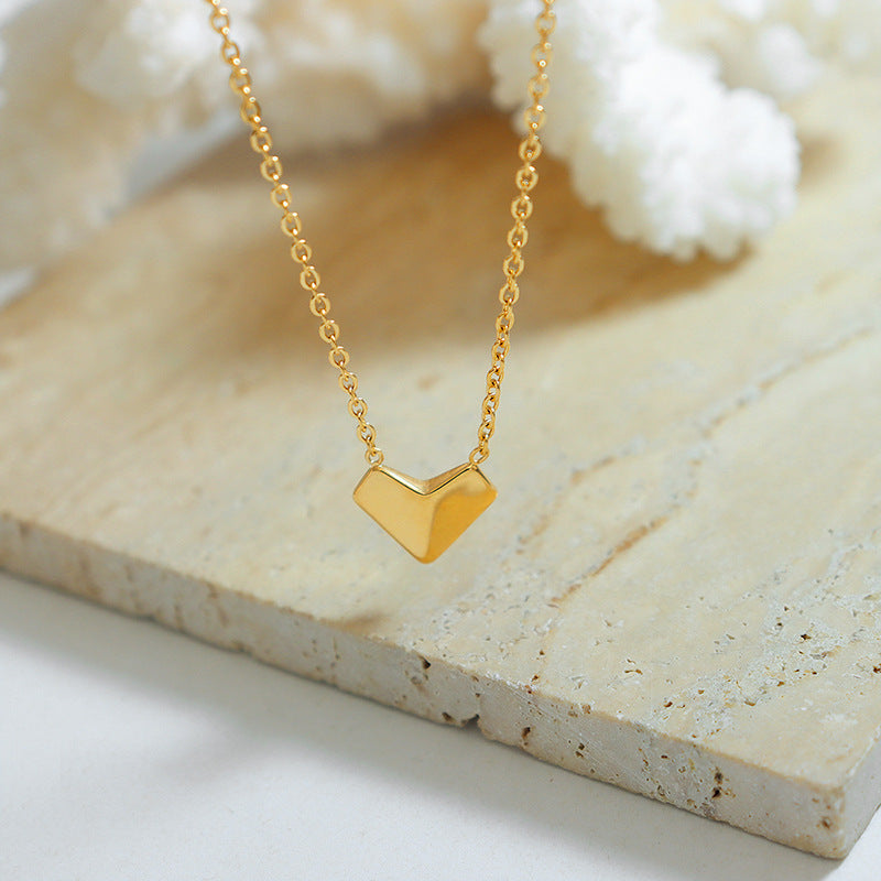 Heartfelt Charm Handcrafted Gold Necklace for Women from Planderful Collection