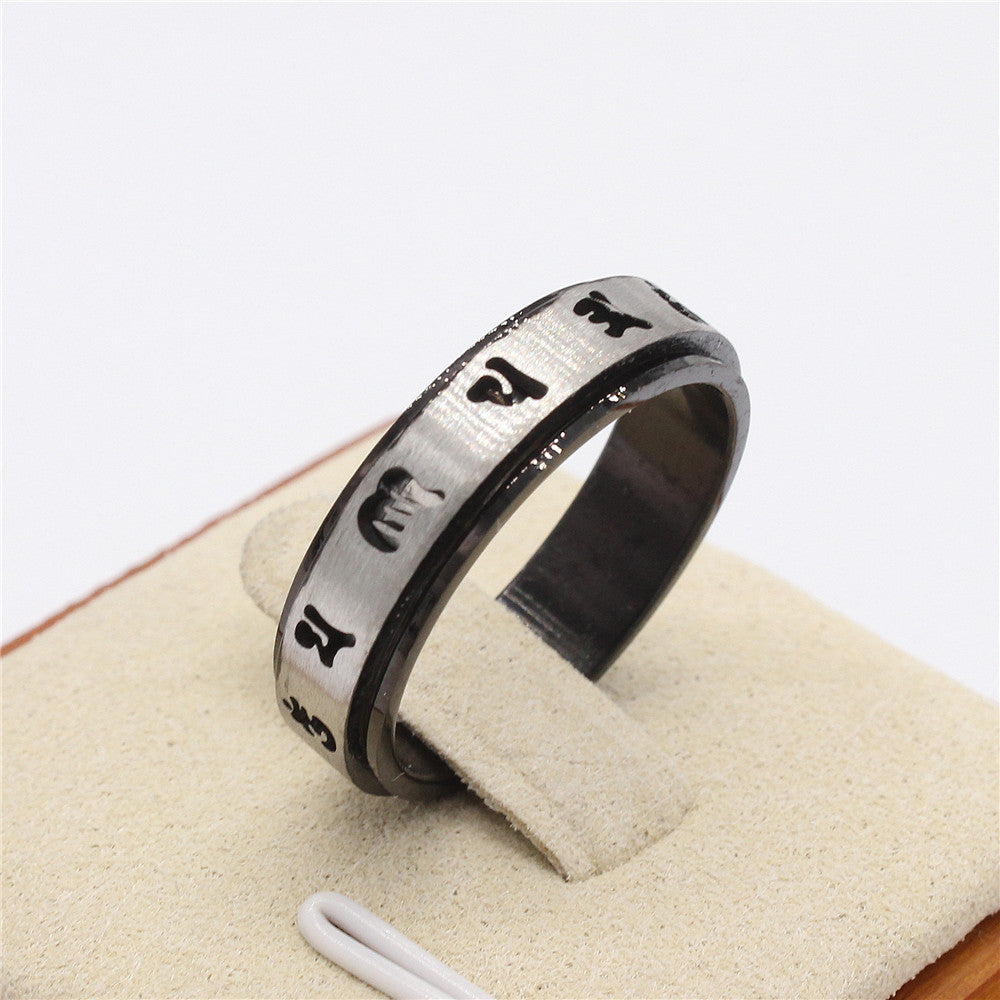 Everyday Genie Titanium Steel Rotating Ring in Sizes 6-13