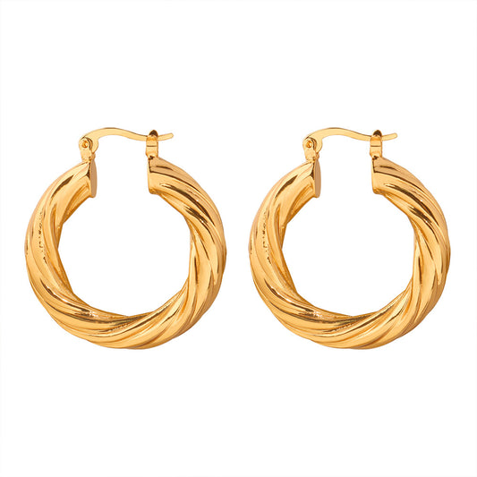 Chic Distorted O-shaped Copper Earrings - Everyday Genie Collection