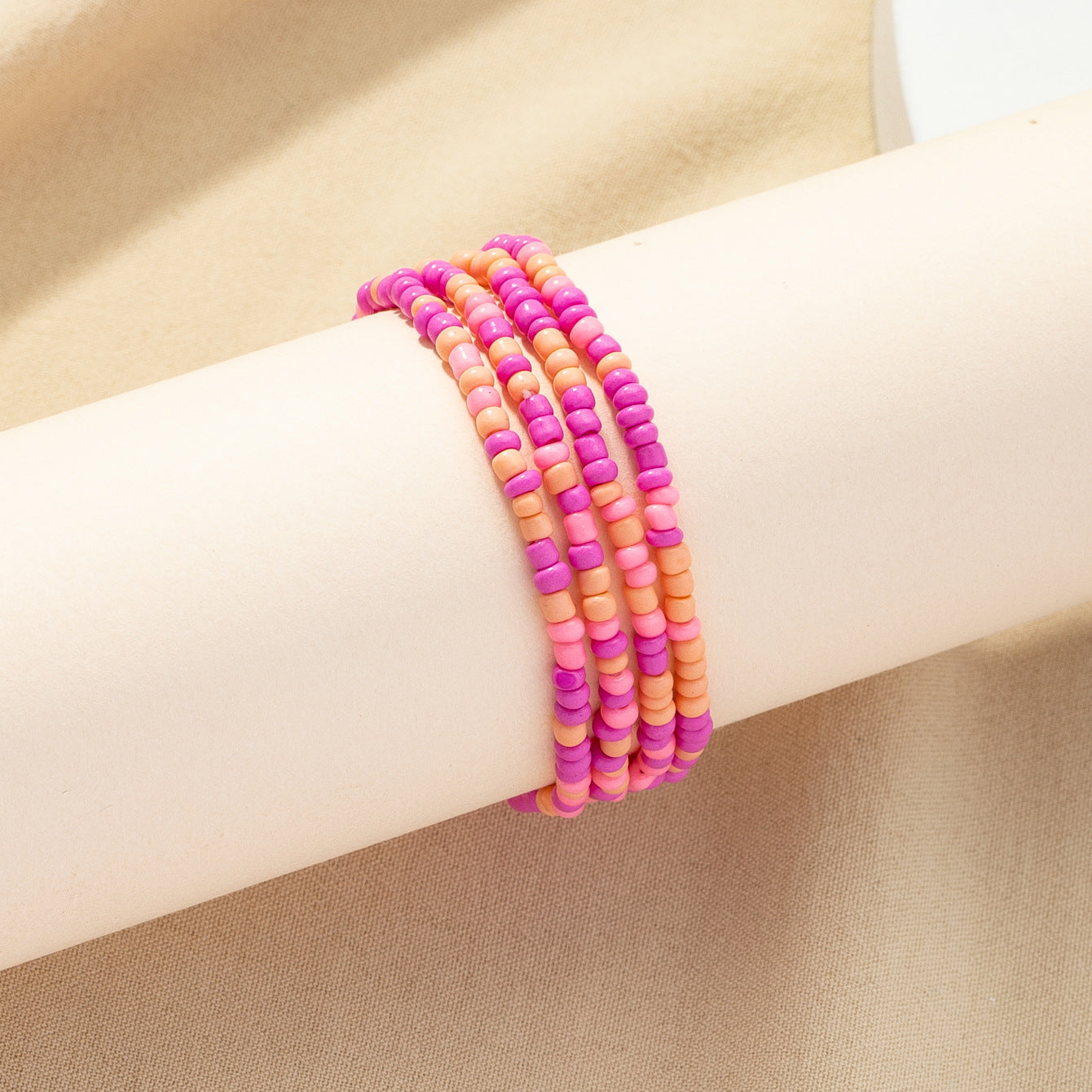 Colorful Beaded Elastic Bracelet - Vienna Verve Collection