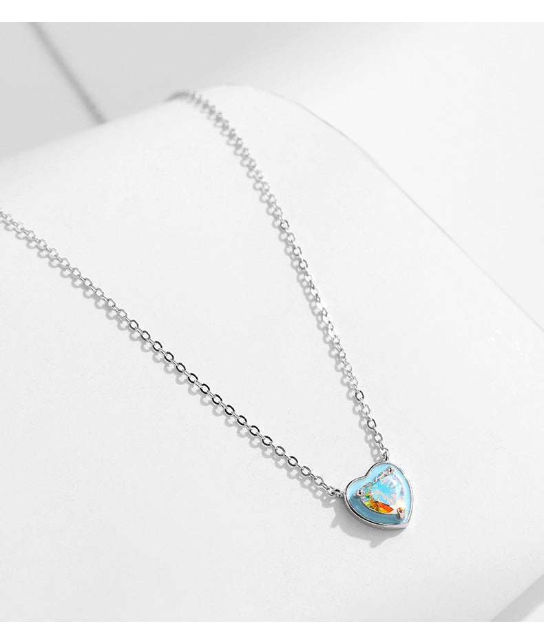 Elegant Gradient Zircon Sterling Silver Necklace