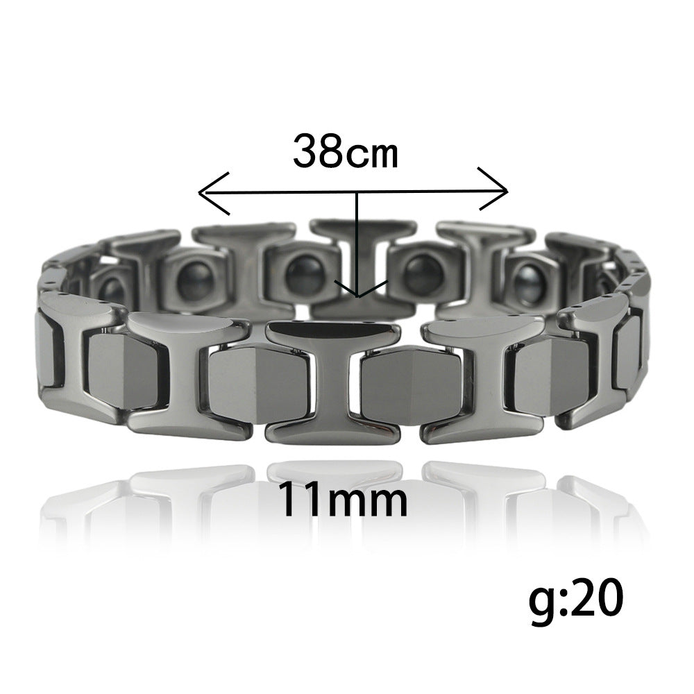 Customizable Tungsten Steel Punk Bracelet for All – Trendy Titanium Jewelry