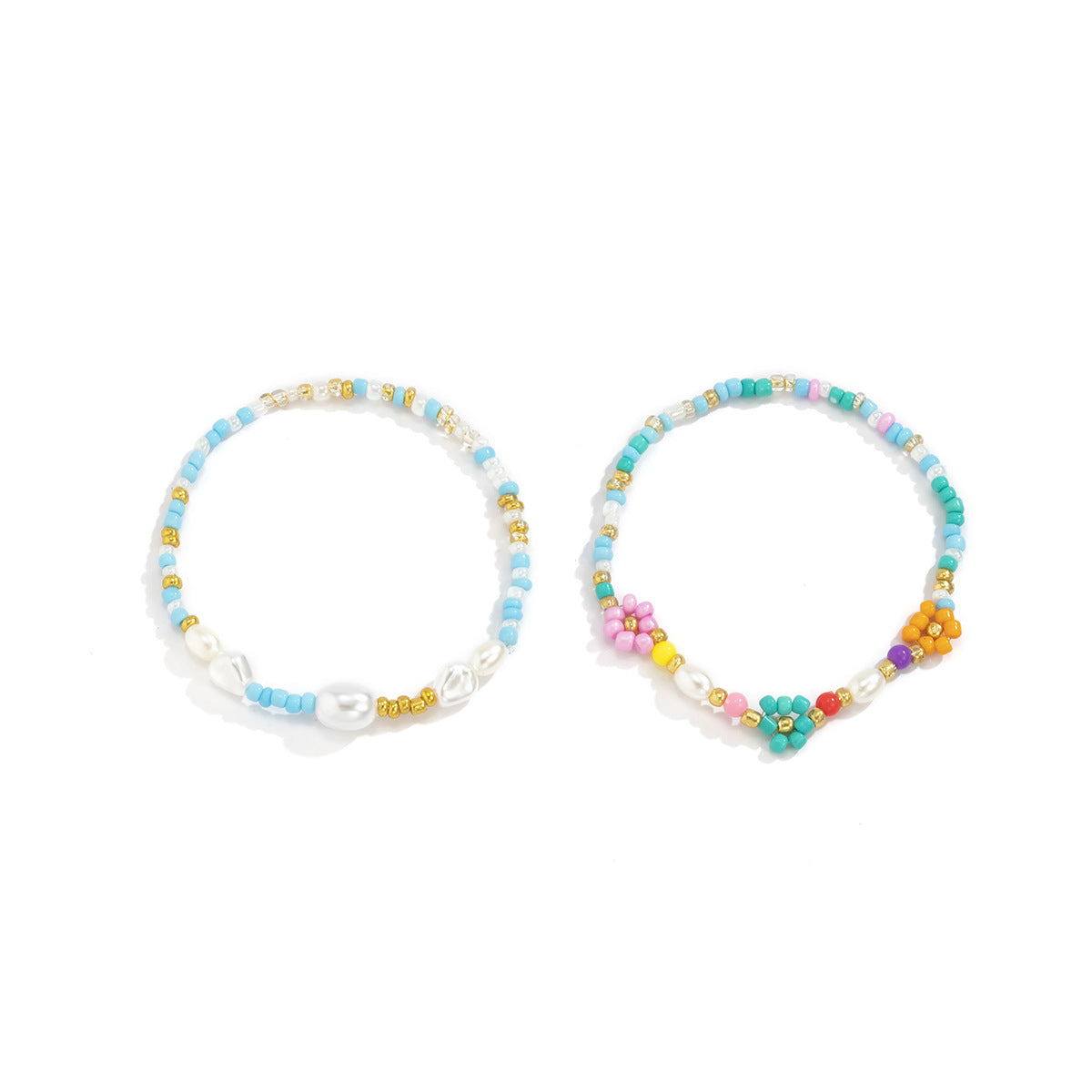 Daisy Daisy Bracelet Set with Elastic Woven Design