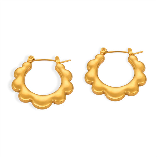 Wholesale Women's Everyday Genie Sun Lace Earrings with Titanium Gold-Plating