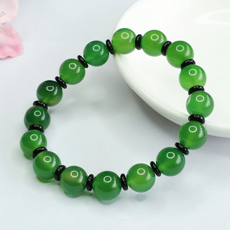 Ladies' Sterling Silver Green Chalcedony Fortune's Favor Bracelet