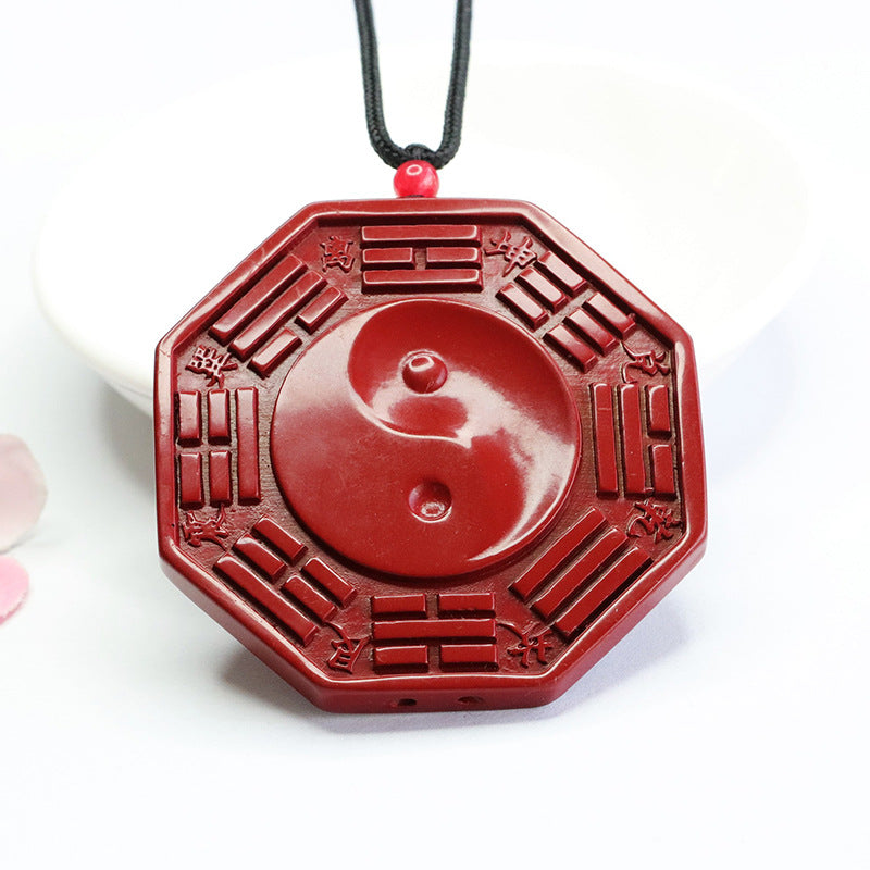 Sandstone Bagua Pendant, Vintage Purple Gold Charm