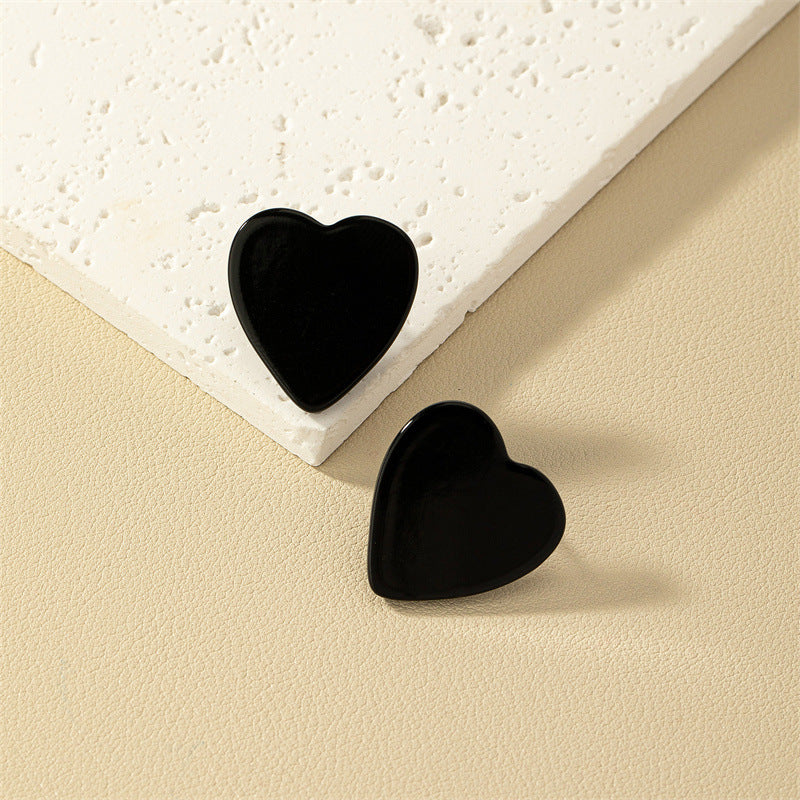 Sweet Acrylic Love Stud Earrings - Vienna Verve Collection