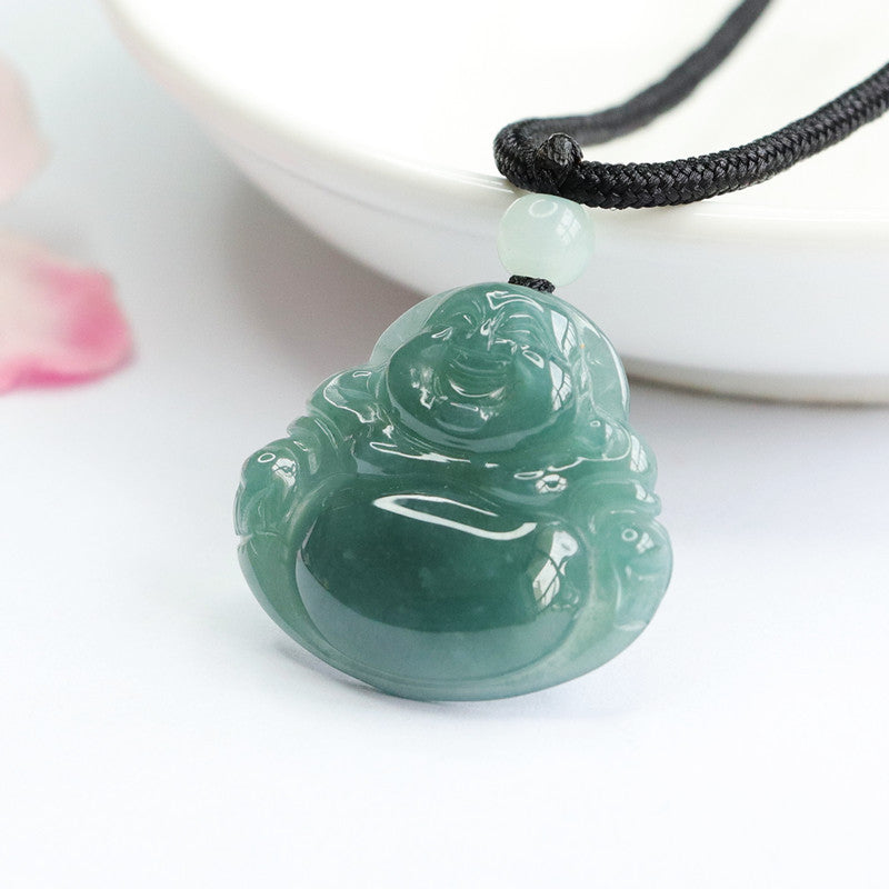 Natural A Grade Jade Pendant Blue Green Buddha Jade