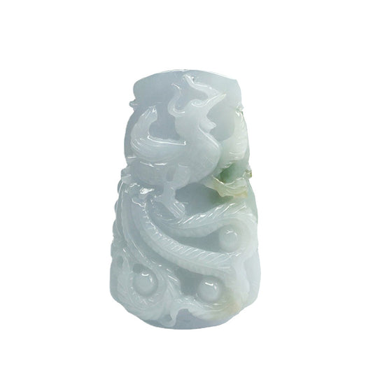 Jade Dragon and Phoenix Pendant - Fortune's Favor Collection