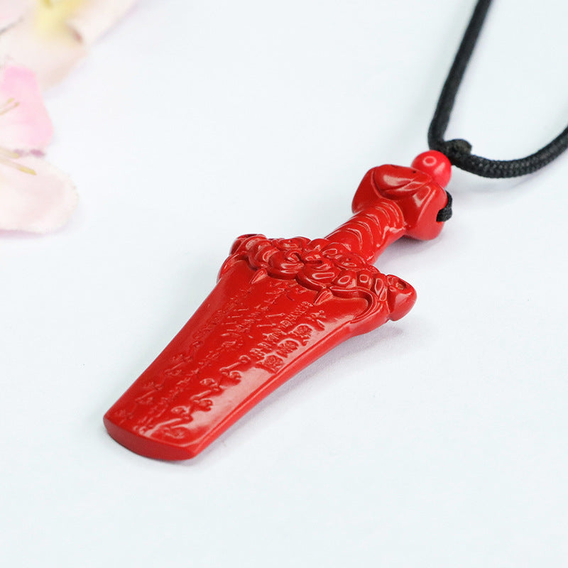 Vermilion Sand Pendant Red Sand Tiger Head Sword Pendant