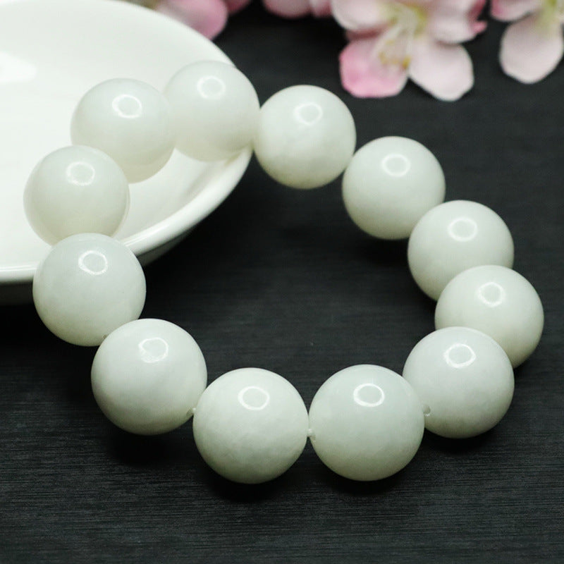 Fortune's Favor Sterling Silver Jade Bead Bracelet