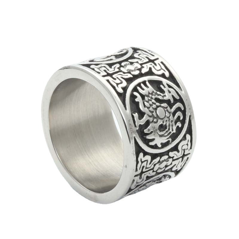 Titanium Steel Beast Ring for Men - Retro Punk Style Jewelry Direct from Manufacturer