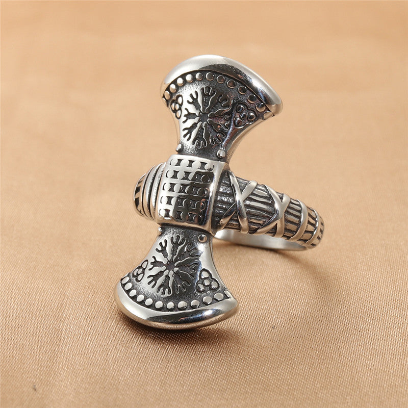 Viking Musical Instrument Ring - Personalized Titanium Steel Accessory for Men